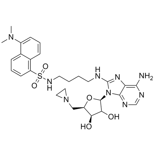 Picture of 8-Amino[1''-(N''-dansyl)-4''-aminobutyl]-5'-(1-aziridinyl)-5'-deoxy adenosine