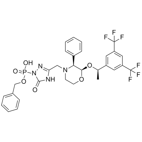 Show details for Fosaprepitant Impurity 11 (Defluoro Fosaprepitant Benzyl Ester) Picture of Fosaprepitant Impurity 11 (Defluoro Fosaprepitant Benzyl Ester)