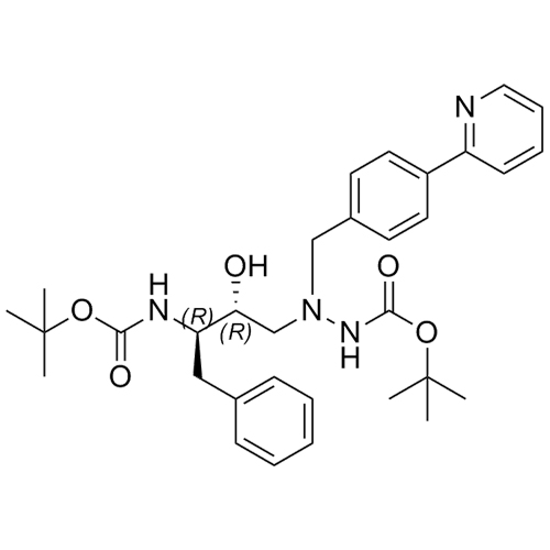 Show details for Des-N-(methoxycarbonyl)-L-tert-leucine Bis-Boc Atazanavir Picture of Des-N-(methoxycarbonyl)-L-tert-leucine Bis-Boc Atazanavir