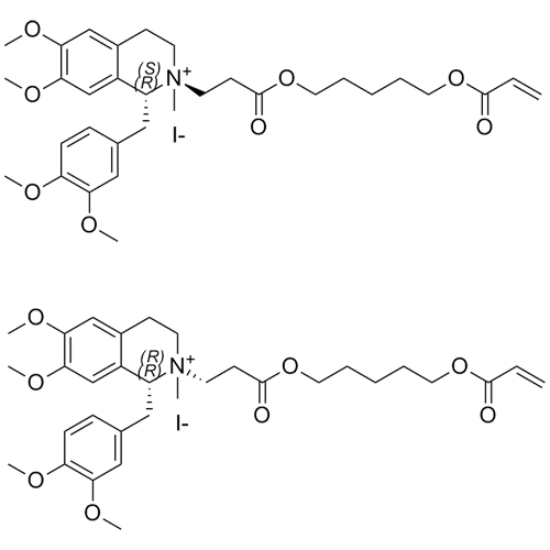 Show details for Atracurium Besilate Impurity C1 and C2 Iodide (Mixture of Isomers) Picture of Atracurium Besilate Impurity C1 and C2 Iodide (Mixture of Isomers)