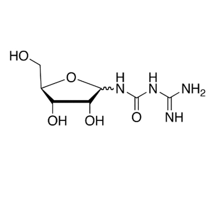 Show details for Beta-ribofuranosyl-3-guanylurea (a/b-Mixture) Picture of Beta-ribofuranosyl-3-guanylurea (a/b-Mixture)