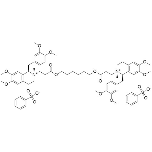 Show details for Cisatracurium Besilate EP Impurity M Dibesylate Salt Picture of Cisatracurium Besilate EP Impurity M Dibesylate Salt