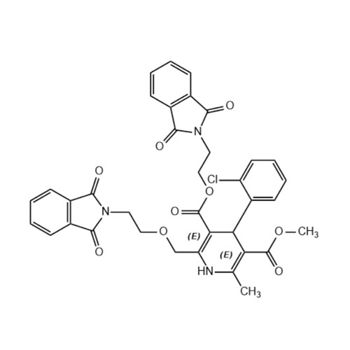 Show details for 3-Desethyl-3-(2-phthalimidoethyl) Phthaloyl Amlodipine Picture of 3-Desethyl-3-(2-phthalimidoethyl) Phthaloyl Amlodipine