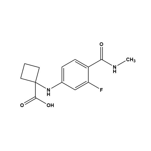 Picture of 1-((3-Fluoro-4-(methylcarbamoyl)phenyl)amino)cyclobutane-1-carboxylic acid