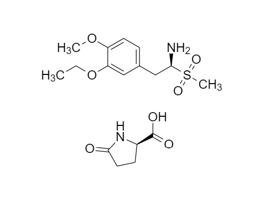 Picture of (S)-1-(3-Ethoxy-4-methoxyphenyl)-2-(methylsulfonyl)ethan-1-amine L-Pyroglutamate Salt