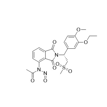 Show details for N-Nitroso Apremilast (85% Purity) Picture of N-Nitroso Apremilast (85% Purity)