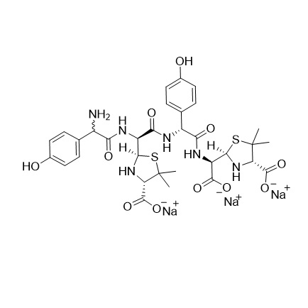 Picture of Amoxicillin Dimer tri-Sodium Salt (penicilloic acid form)(Mixture of Diastereomers)