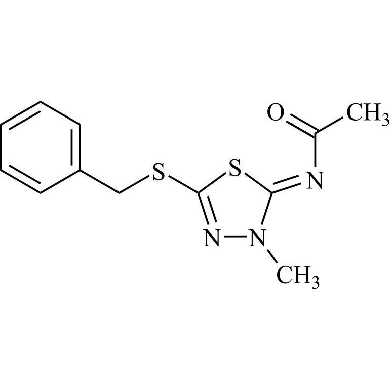 Picture of (E)-N-(5-(benzylthio)-3-methyl-1,3,4-thiadiazol-2(3H)-ylidene) Acetamide