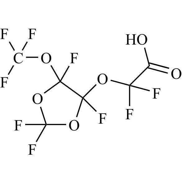 Picture of Difluoro{[2,2,4,5-tetrafluoro-5-(trifluoromethoxy)-1,3-dioxolan-4-yl]oxy}acetic acid