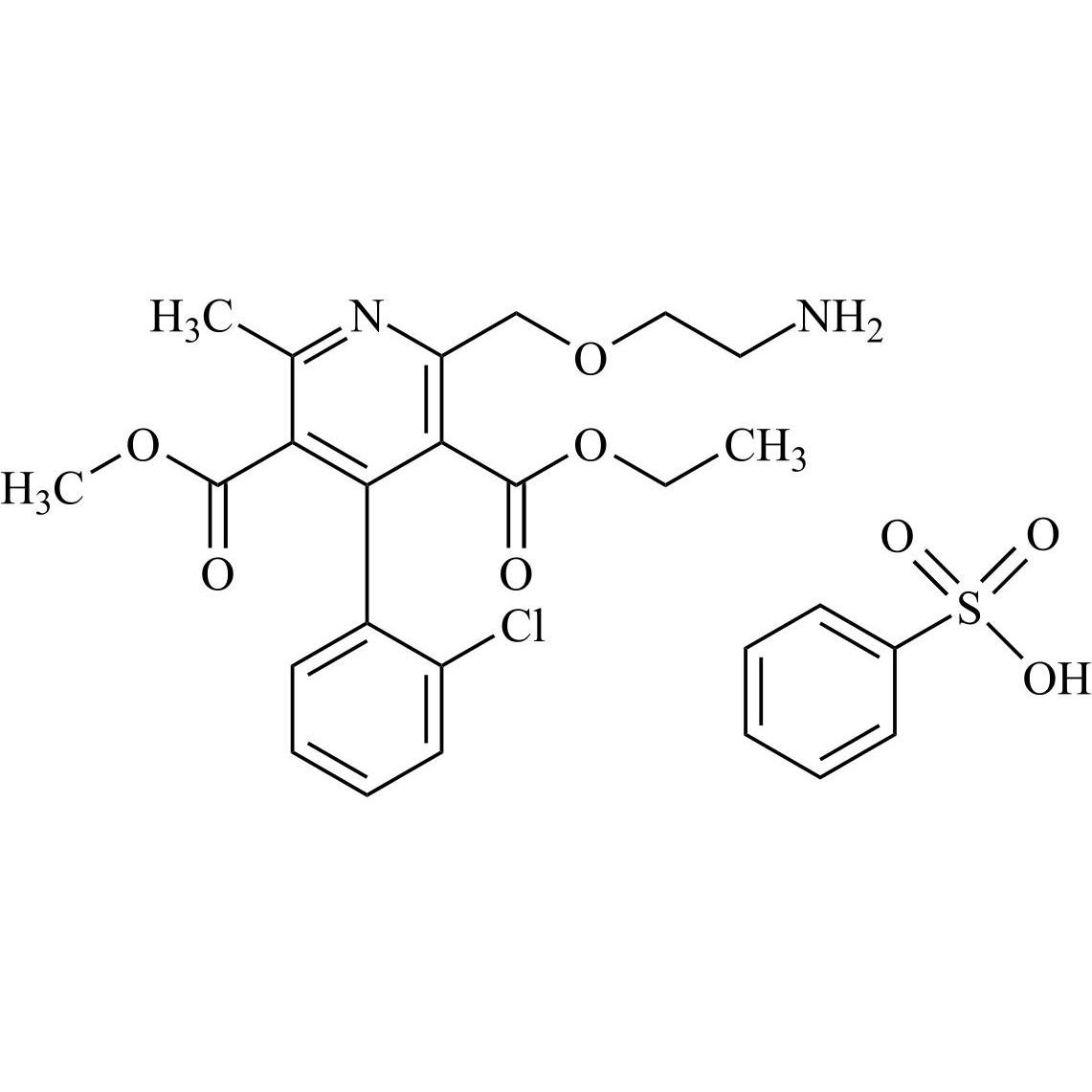 Picture of Amlodipine EP Impurity D Besylate (Amlodipine USP Related Compound A Besylate, Dehydro Amlodipine Besylate)