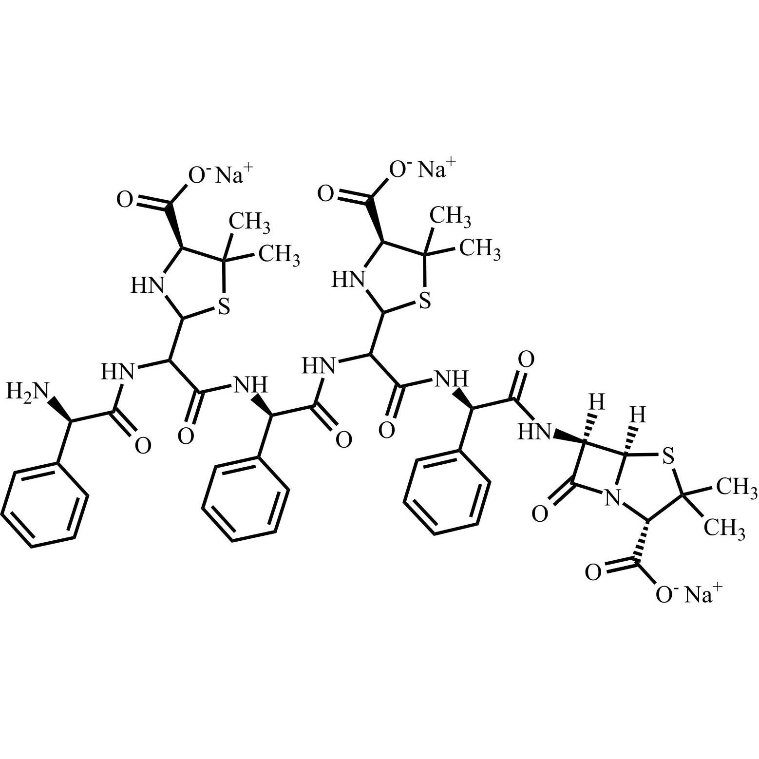 Picture of Ampicillin EP Impurity M Trisodium Salt (Ampicillin Trimer Trisodium Salt)