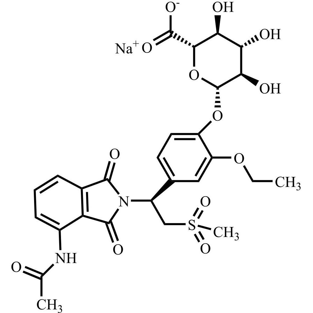 Show details for O-Desmethyl Apremilast Glucuronide Sodium Salt Picture of O-Desmethyl Apremilast Glucuronide Sodium Salt