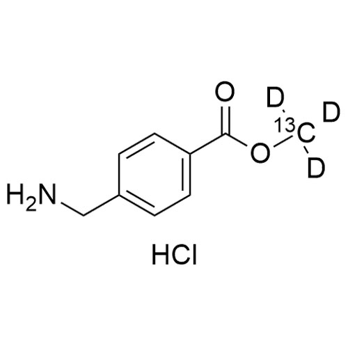 Show details for 4-(Aminomethyl)benzoic acid methyl ester-13C-d3 HCl Picture of 4-(Aminomethyl)benzoic acid methyl ester-13C-d3 HCl