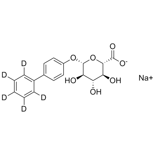 Show details for 4-Hydroxy Biphenyl-d5 O-Glucuronide Sodium Salt Picture of 4-Hydroxy Biphenyl-d5 O-Glucuronide Sodium Salt
