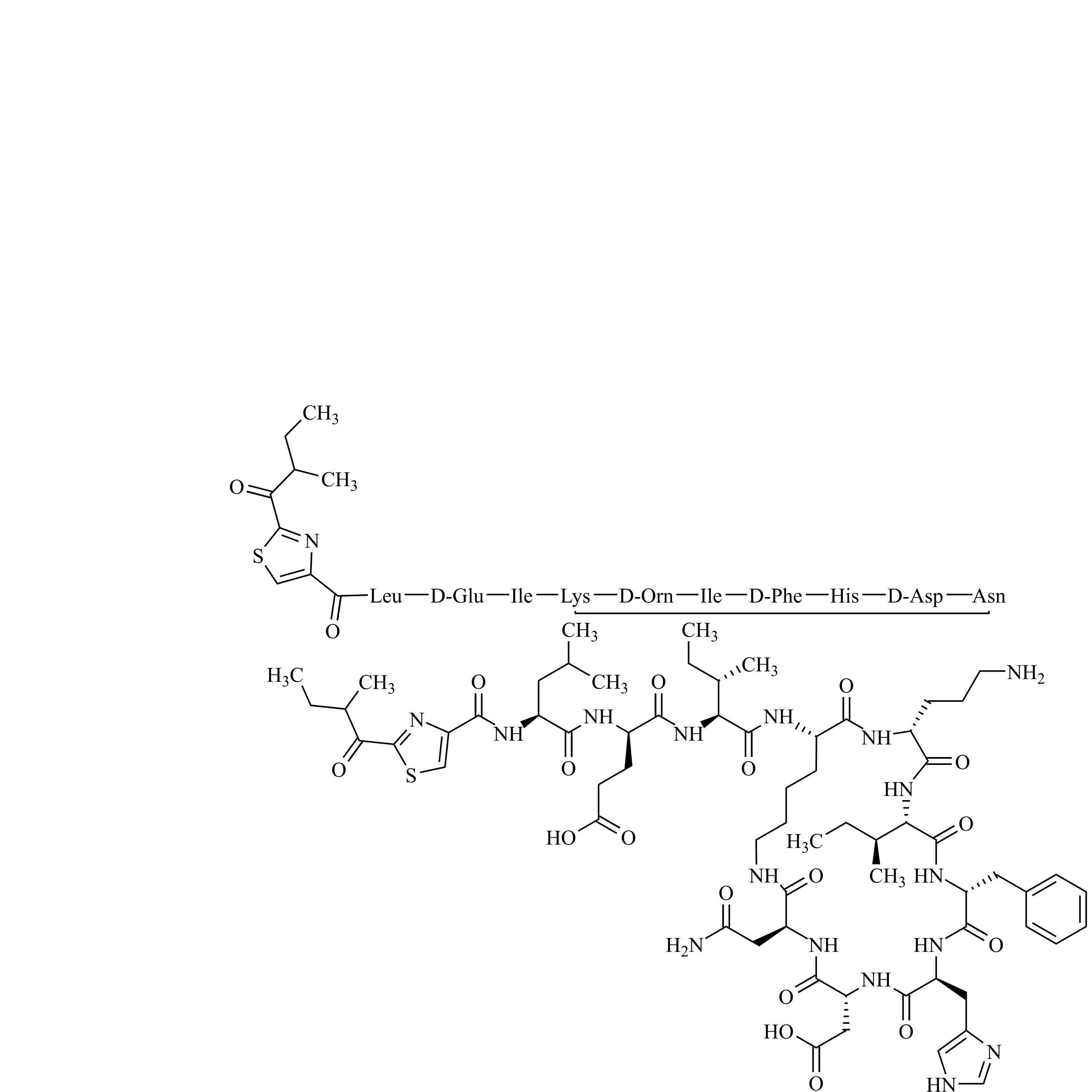 Picture of Bacitracin EP Impurity E (Bacitracin F) (Mixture of Diastereomers)