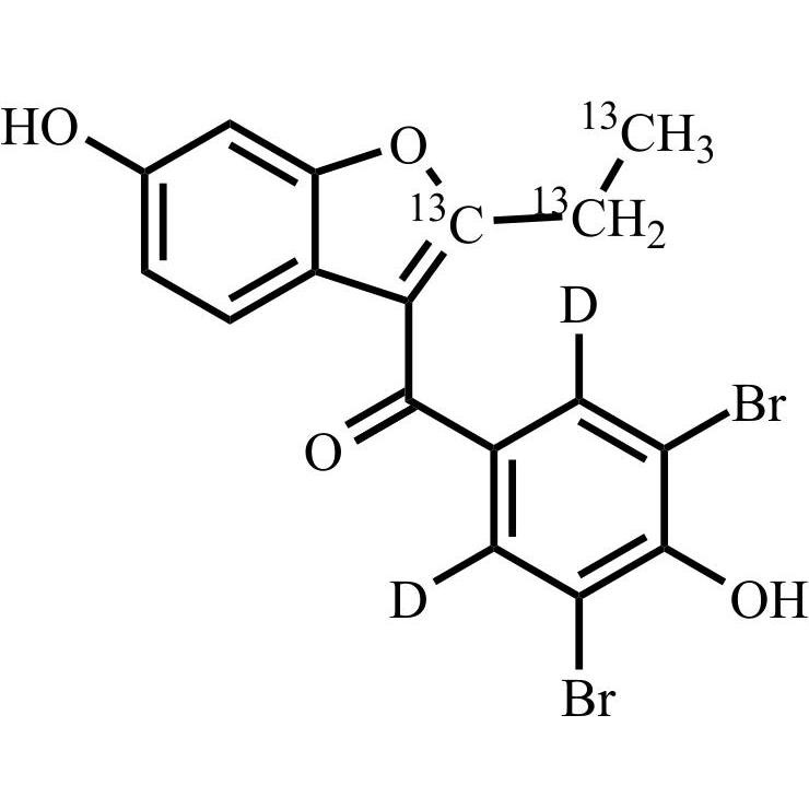 Show details for Benzbromarone Impurity 7-13C3-d2 (6-Hydroxy-Benzbromarone-13C3-d2) Picture of Benzbromarone Impurity 7-13C3-d2 (6-Hydroxy-Benzbromarone-13C3-d2)