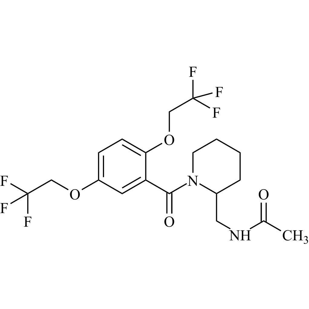 Picture of 1-(2'-Methylacetamidopiperidin)-2,5-bis-(2,2,2-Tryfluorothoxy) Benzamide