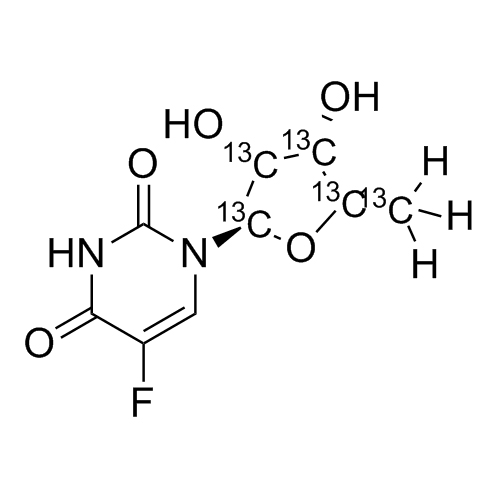 Picture of 5'-DFUR-13C5 (5'-Deoxy-5-fluorouridine, Doxifluridine-13C5)