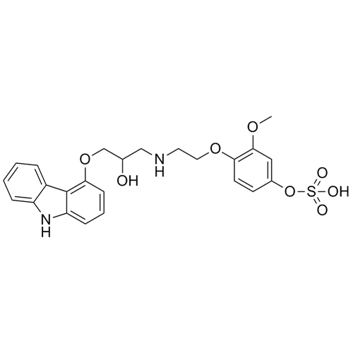 Show details for 4'-Hydroxyphenyl Carvedilol Sulfate Picture of 4'-Hydroxyphenyl Carvedilol Sulfate