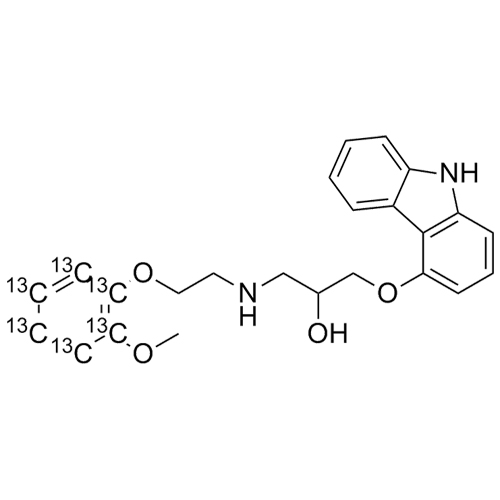 Show details for Carvedilol-13C6 Picture of Carvedilol-13C6