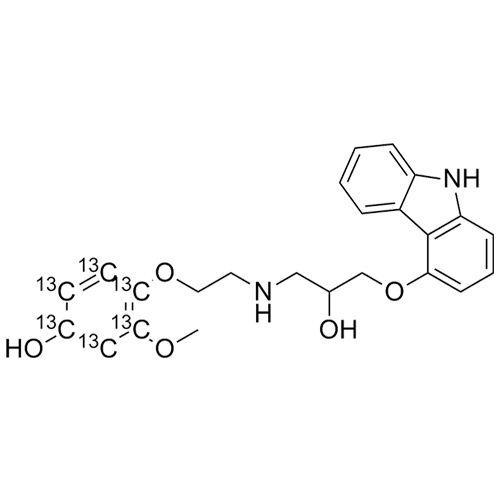 Show details for 4-Hydroxycarvedilol-13C6 Picture of 4-Hydroxycarvedilol-13C6