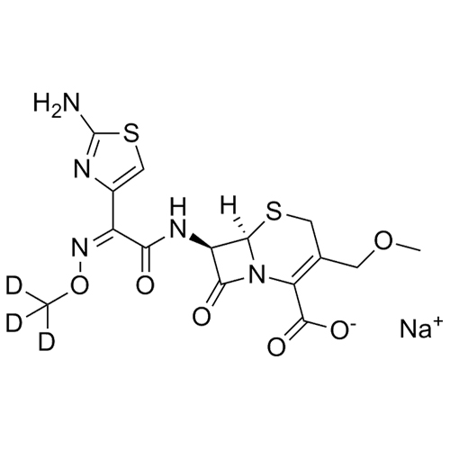 Picture of Cefpodoxime Proxetil EP Impurity A -d3 Sodium Salt (Cefpodoxime-d3 Acid Sodium Salt)