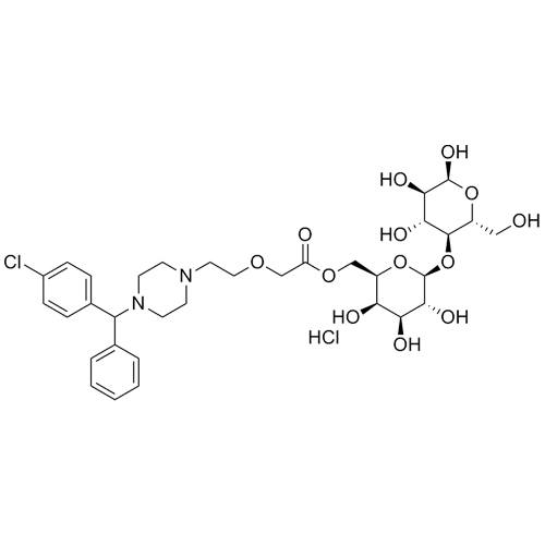 Show details for Cetirizine 6'-O-Lactose Ester HCl (Mixture of alpha and beta Isomers HCl) Picture of Cetirizine 6'-O-Lactose Ester HCl (Mixture of alpha and beta Isomers HCl)