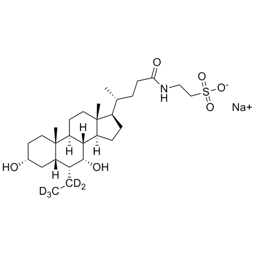 Show details for Tauro 6-Ethlchenodeoxycholic Acid-d5 Sodium Salt Picture of Tauro 6-Ethlchenodeoxycholic Acid-d5 Sodium Salt