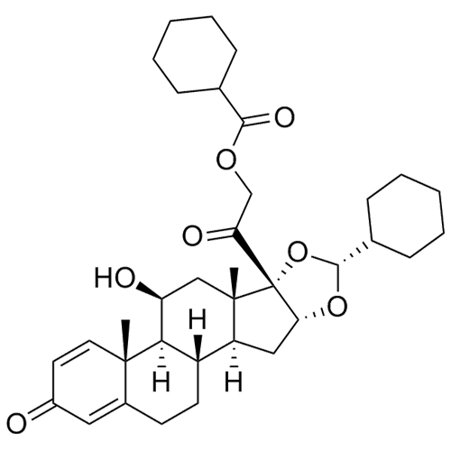 Show details for 21-Desisobutyryl 21-cyclohexanoic acid Ciclesonide Picture of 21-Desisobutyryl 21-cyclohexanoic acid Ciclesonide