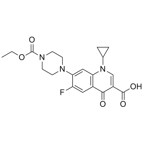 Show details for N-Ethoxycarbonyl Ciprofloxacin Picture of N-Ethoxycarbonyl Ciprofloxacin