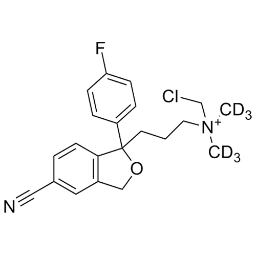 Show details for N-Chloromethyl Citalopram-d6 Chloride Picture of N-Chloromethyl Citalopram-d6 Chloride
