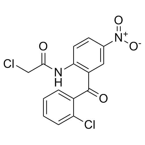 Show details for 2-Chloro-N-(2-(2-Chlorobenzoyl)-4-Nitrophenyl)-Acetamide Picture of 2-Chloro-N-(2-(2-Chlorobenzoyl)-4-Nitrophenyl)-Acetamide