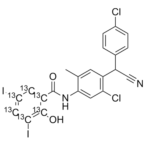Picture of Closantel-(Benzoyl ring-13C6)