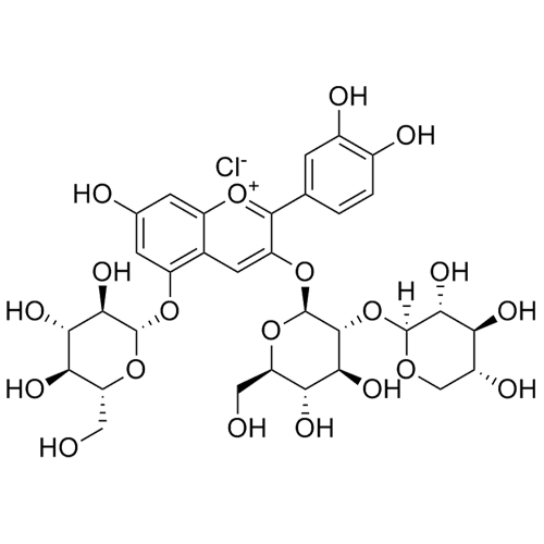 Show details for Cyanidin 3-Sambubioside-5-Glucoside Chloride Picture of Cyanidin 3-Sambubioside-5-Glucoside Chloride