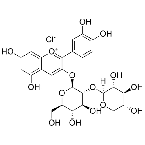 Show details for Cyanidin-3-Sambubioside Chloride Picture of Cyanidin-3-Sambubioside Chloride