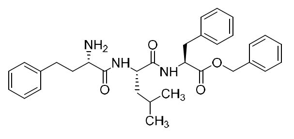 Picture of Benzyl ((S)-2-amino-4-phenylbutanoyl)-L-leucyl-L-phenylalaninate