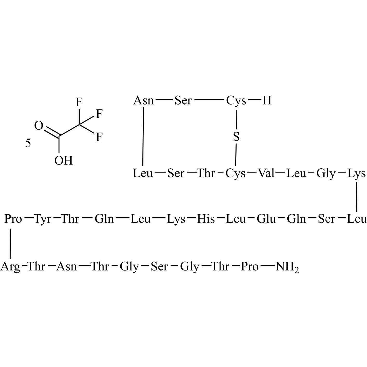 Picture of Calcitonin Impurity 32 Pentatrifluoroacetate (Trisulphide Impurity of Calcitonin Pentatrifluoroacetate)