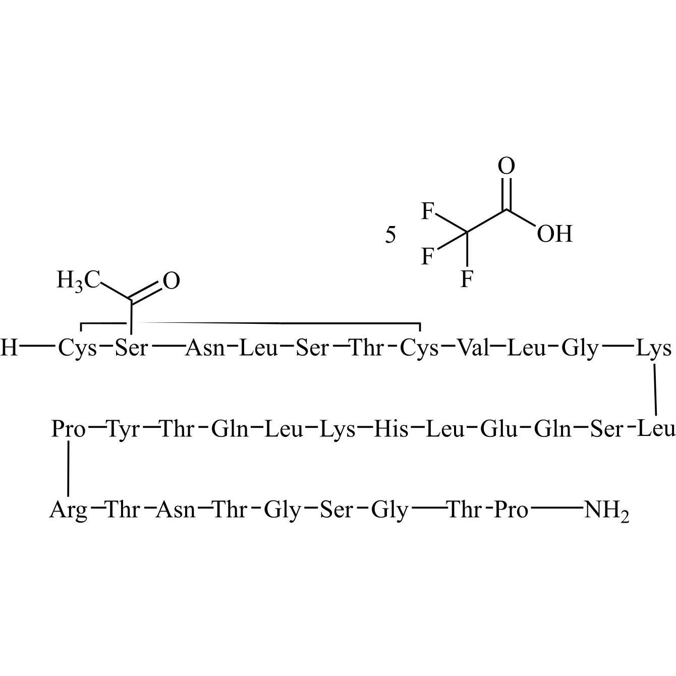 Picture of Calcitonin (Salmon) EP Impurity DÂ PentatrifluoroacetateÂ (2-Ser-O-Acetyl Calcitonin (Salmon)Â Pentatrifluoroacetate)