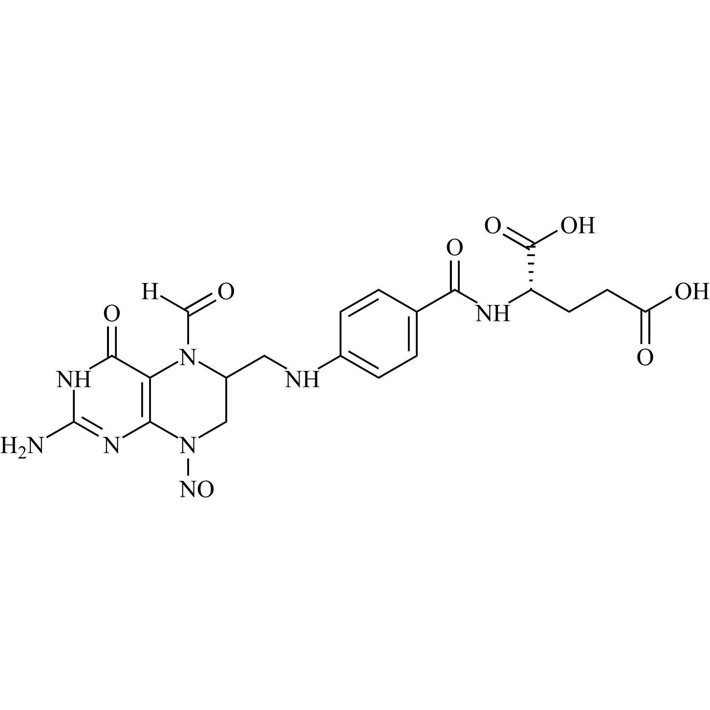 Picture of N2-Nitroso Folinate (N2-Nitroso Folic Acid USP Related Compound A, N2-Nitroso Leucovorin)