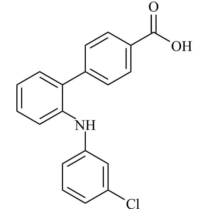 Picture of 2'-(3-chloridephenyl)amino-1,1'-Biphenyl-4-Carboxylic Acid
