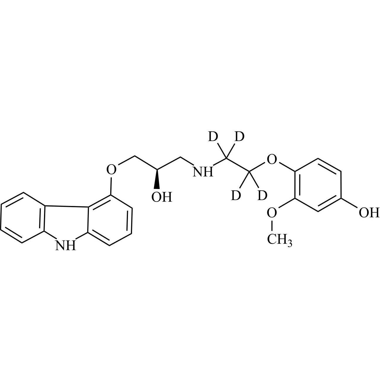 Show details for (R)-(+)-4’-Hydroxyphenyl Carvedilol-d4 Picture of (R)-(+)-4’-Hydroxyphenyl Carvedilol-d4