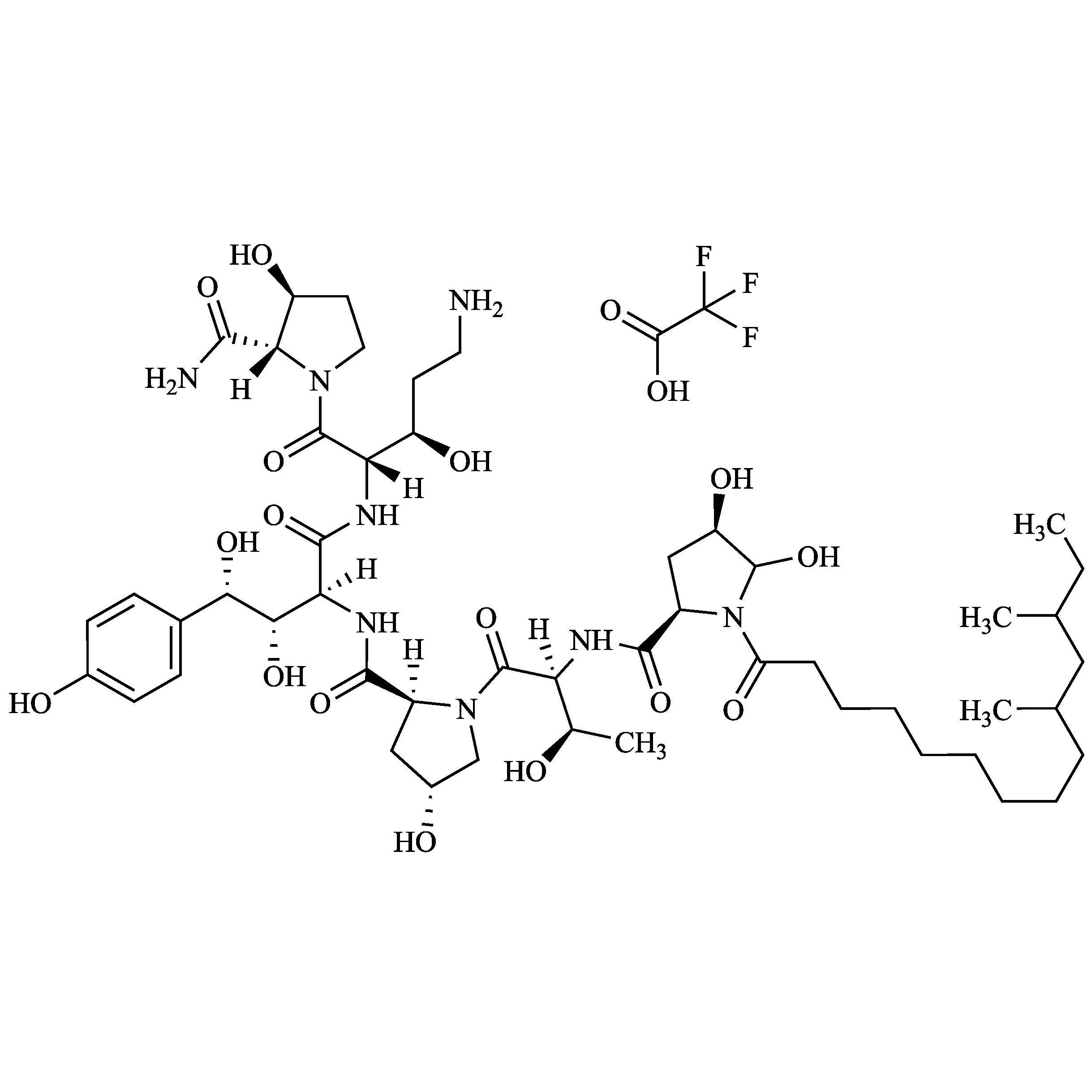 Picture of Caspofungin Impurity 13 Trifluoroacetate (Mixture of Diastereomers)