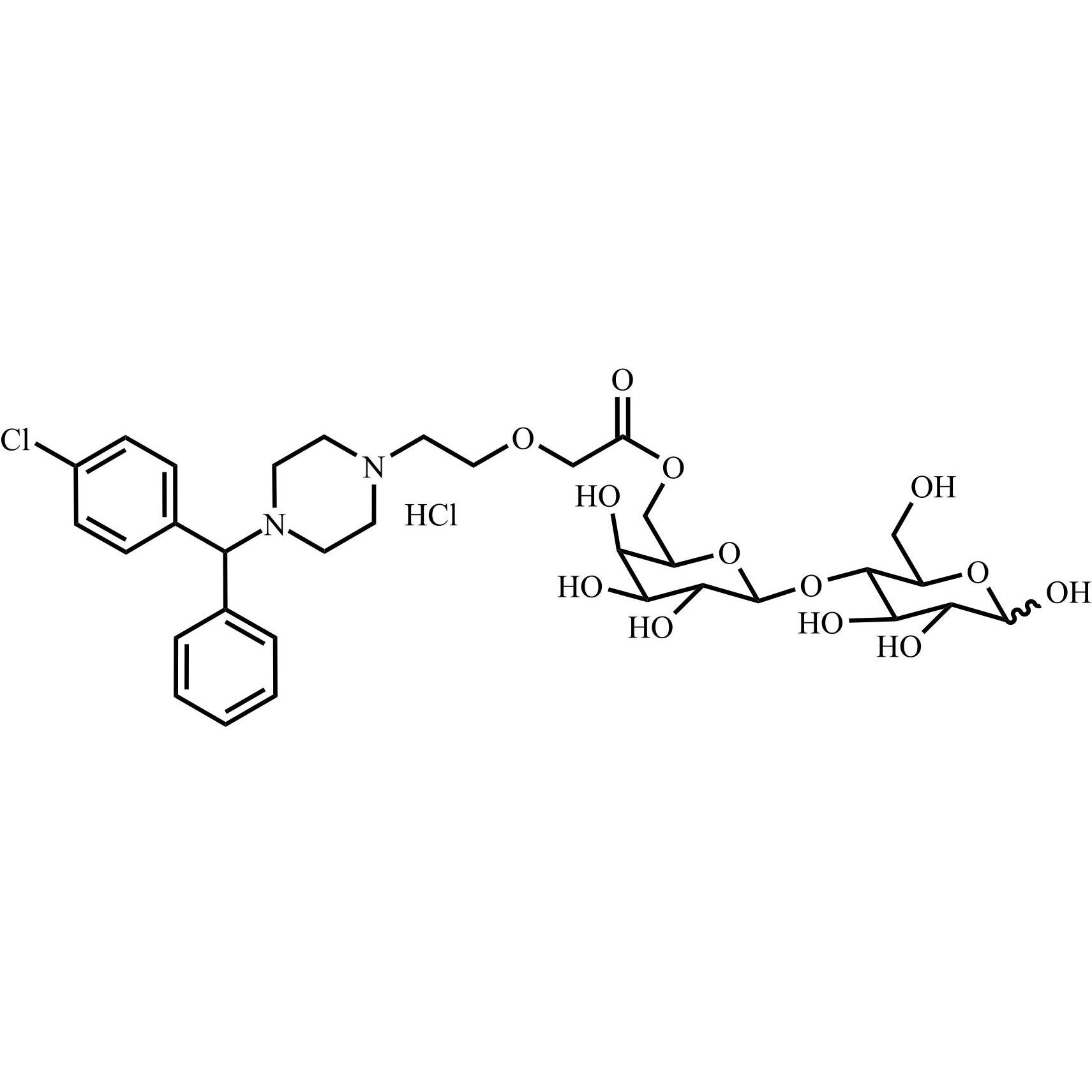 Picture of Cetirizine 6'-O-Lactose Ester HCl (Mixture of alpha and beta Isomers)