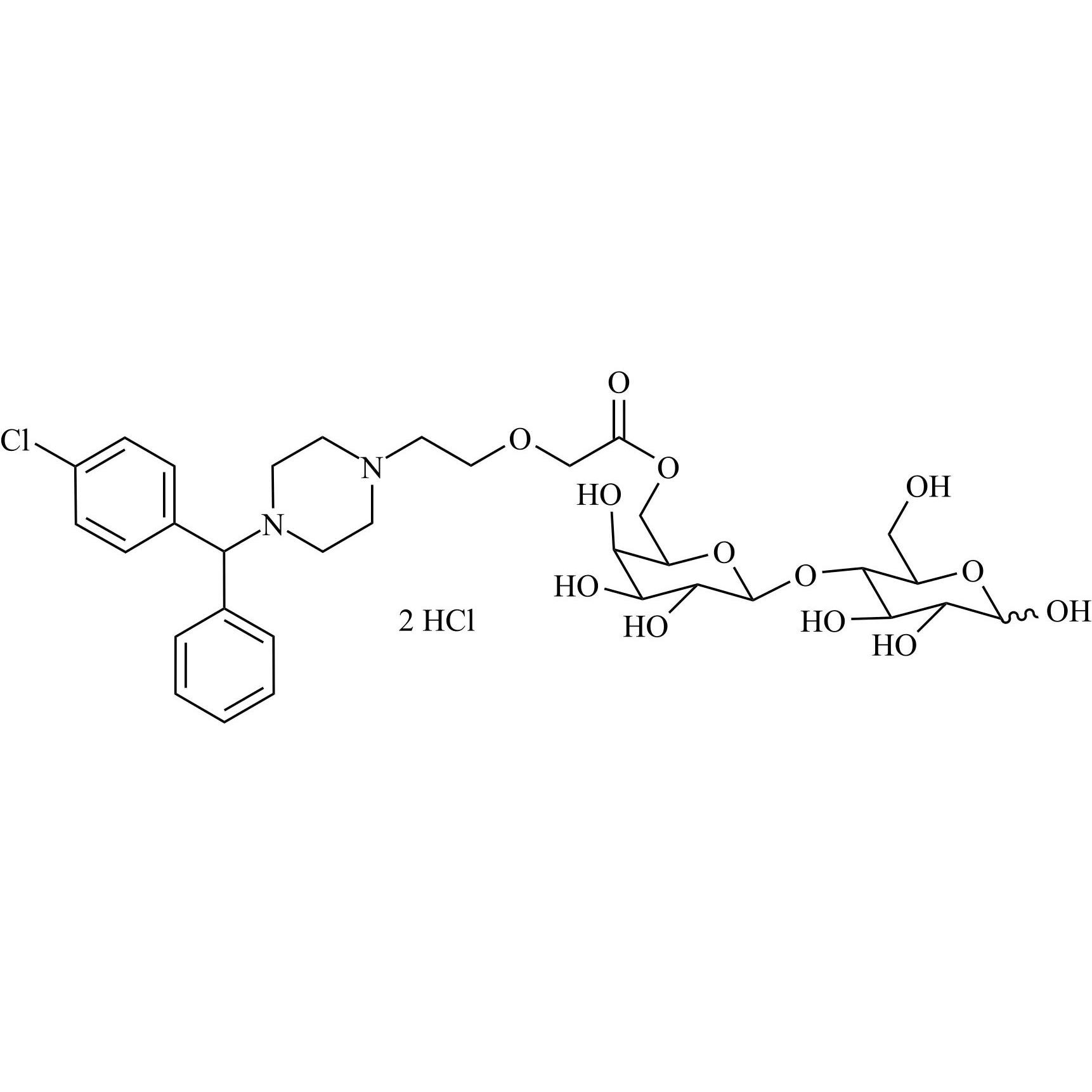Picture of Cetirizine 6'-O-Lactose Ester DiHCl (Mixture of alpha and beta Isomers)