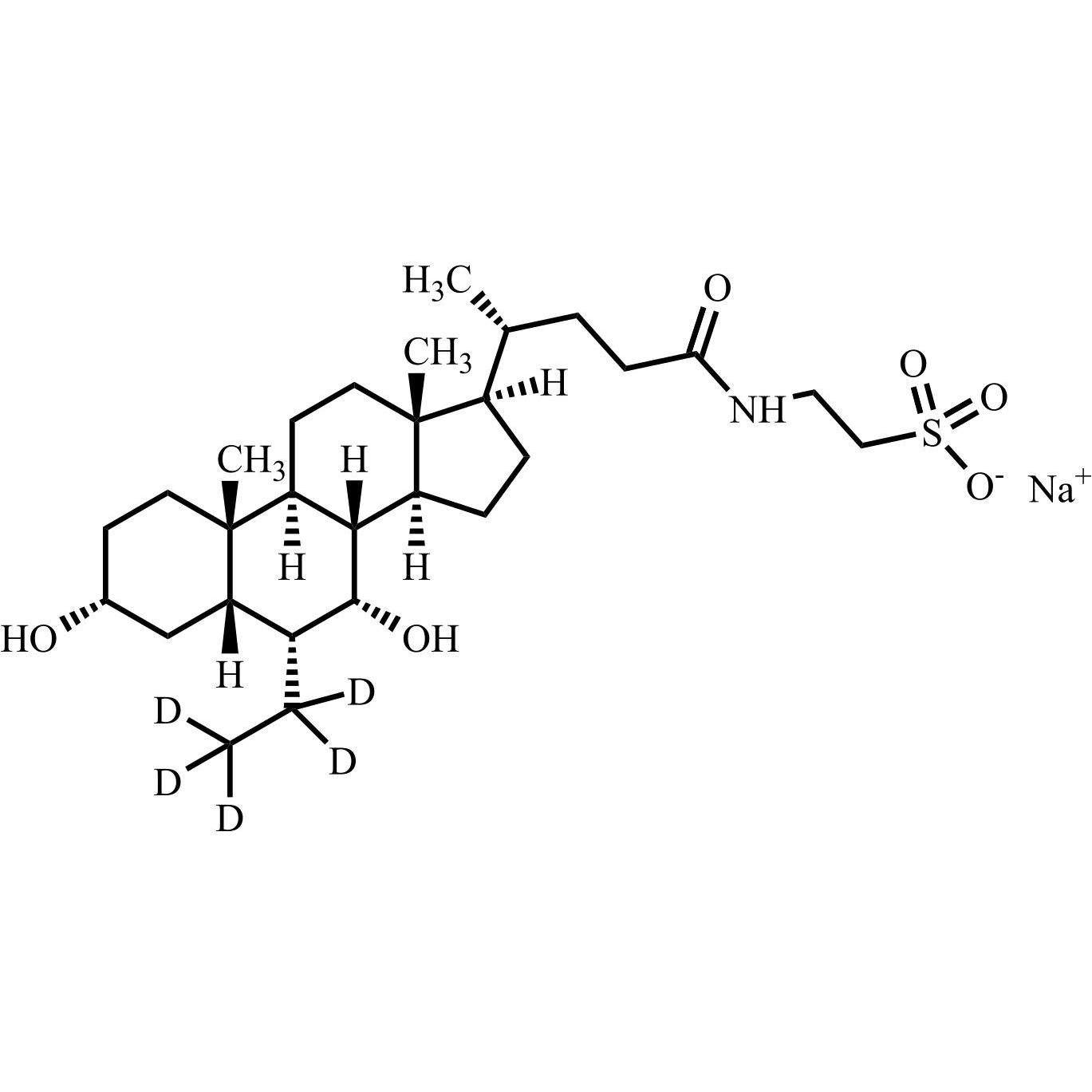 Picture of Tauro 6-Ethlchenodeoxycholic Acid-d5 Sodium Salt