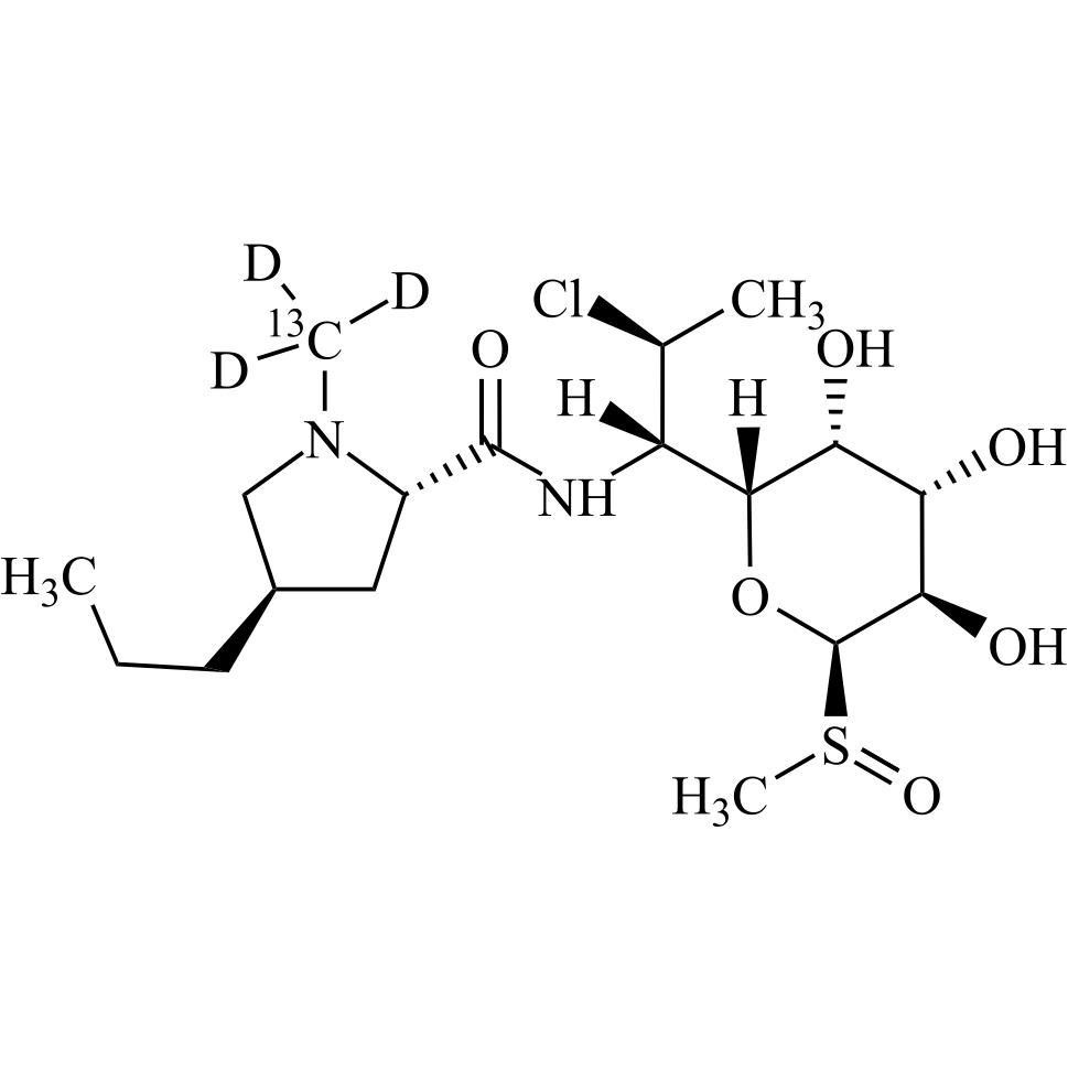 Picture of Clindamycin Sulfoxide-13C-d3 (Mixture of Diastereomers)