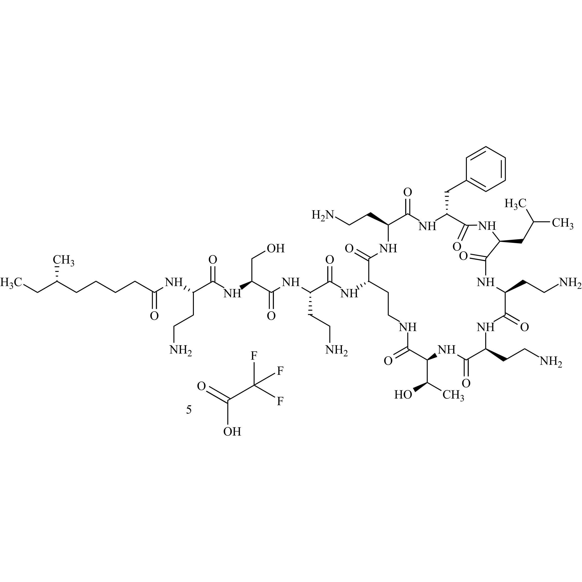 Picture of Colistin Impurity 2 Pentatrifluoroacetic Acid