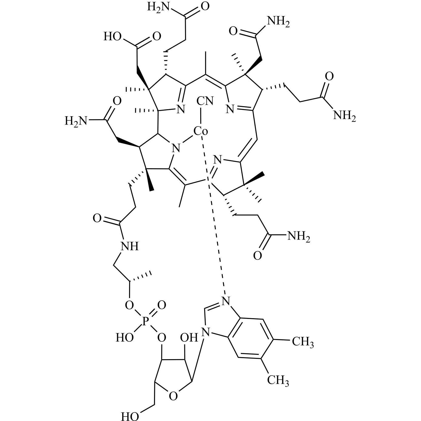 Picture of Cyanocobalamin Impurity 5 (Cobinic acid-bcdeg-pentamide)