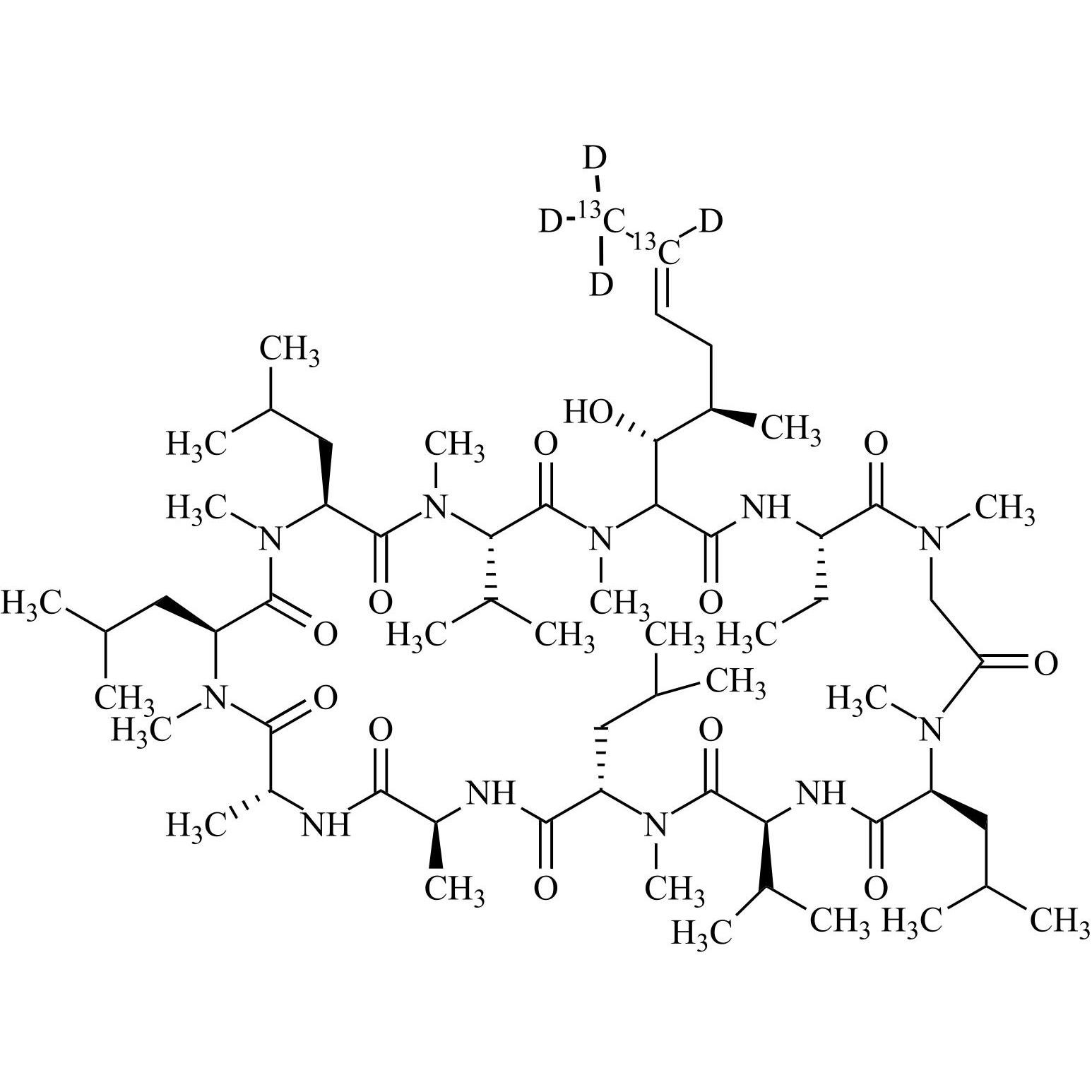 Picture of Cyclosporin A-13C2-d4 (Cyclosporine-13C2-d4)