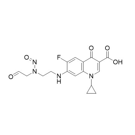 Show details for N-Nitroso Open Ring Ciprofloxacin Impurity II Picture of N-Nitroso Open Ring Ciprofloxacin Impurity II